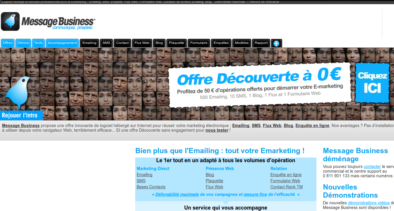 Illustration du projet : Message Business