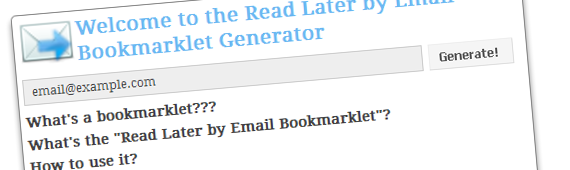 Illustration du projet : Read Later By Email Bookmarklet